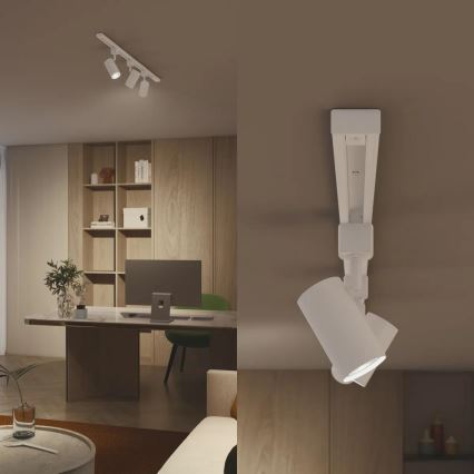 Philips - Ρυθμιζόμενο LED σημειακό φωτιστικό για ράγα EASYLINK 3xGU10/6,2W/230V 2200-2700K 1m λευκό