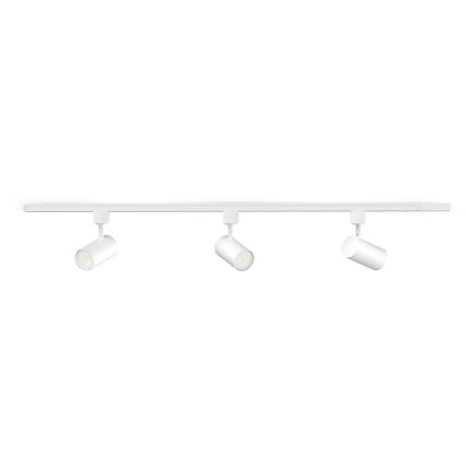 Philips - Ρυθμιζόμενο LED σημειακό φωτιστικό για ράγα EASYLINK 3xGU10/6,2W/230V 2200-2700K 1m λευκό