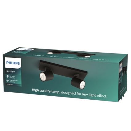Philips - Ρυθμιζόμενο LED σποτ RGBW RUNNER 2xGU10/6,5W/230V 2700-6500K μαύρο