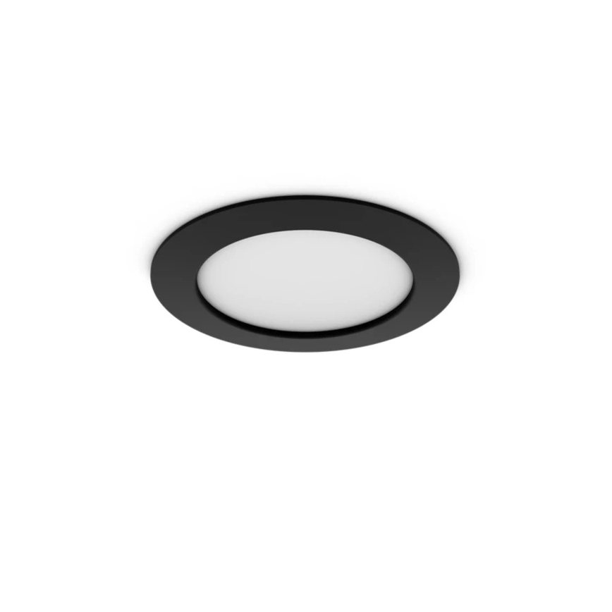 Philips - LED RGBW Ρυθμιζόμενο χωνευτό φωτιστικό μπάνιου Hue SLIM LED/12W/230V 1000-20000K μαύρο IP44