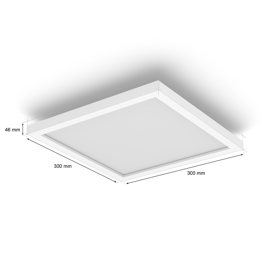 Philips - Ρυθμιζόμενο LED φωτιστικό οροφής Hue AURELLE LED/19W/230V 2200-6500K 30x30 cm λευκό