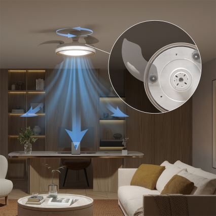 Philips - Ρυθμιζόμενο LED φωτιστικό οροφής με ανεμιστήρα BLISS LED/35W/230V σε χρυσό + τηλεχειριστήριο