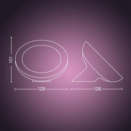 Philips - Ρυθμιζόμενο επιτραπέζιο φωτιστικό RGB LED Hue BLOOM LED/7,1W/230V