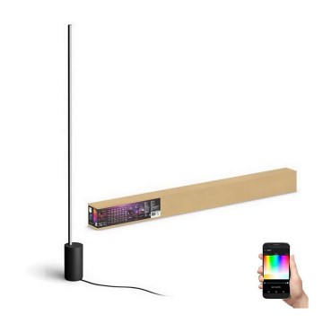 Philips - Ρυθμιζόμενο επιδαπέδιο φωτιστικό LED RGBW Hue SIGNE LED/29W/230V 2000-6500K μαύρο