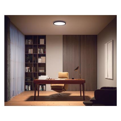 Philips - Ρυθμιζόμενο LED φωτιστικό οροφής Hue AURELLE LED/21W/230V 2200-6500K διάμ. 39,5 cm μαύρο