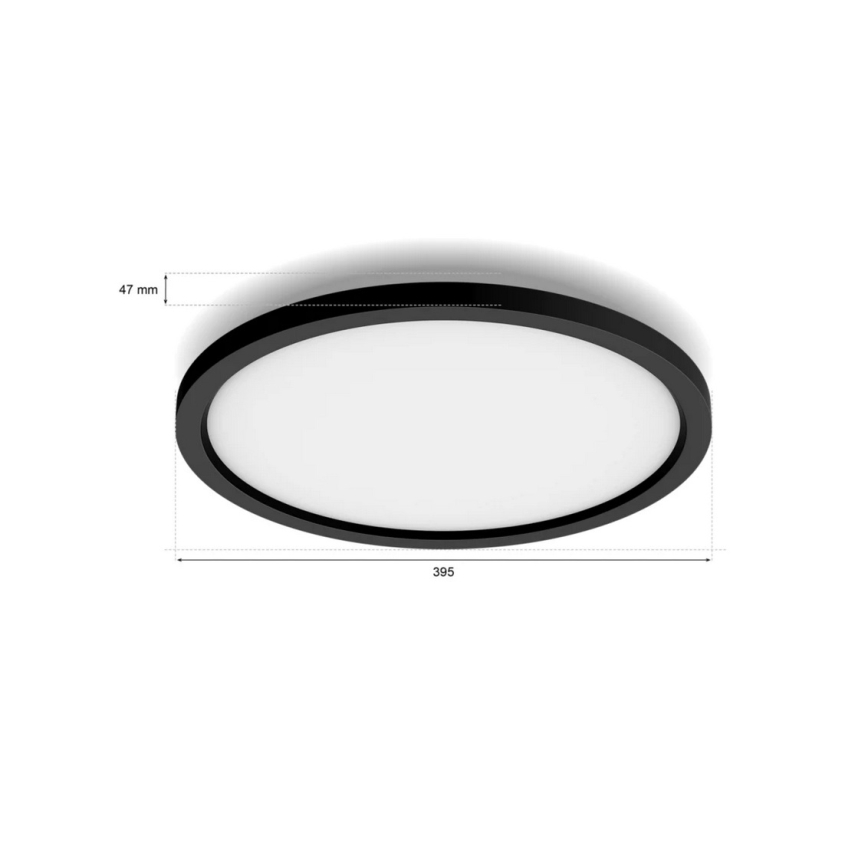 Philips - Ρυθμιζόμενο LED φωτιστικό οροφής Hue AURELLE LED/21W/230V 2200-6500K διάμ. 39,5 cm μαύρο