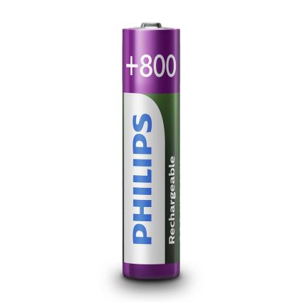 Philips R03B2A80/10 - 2 τμχ Επαναφορτιζόμενη μπαταρία AAA MULTILIFE NiMH/1,2V/800 mAh