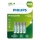 Philips R03B4RTU10/10 - 4 τμχ Επαναφορτιζόμενη μπαταρία AAA NiMH/1,2V/1000 mAh
