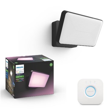 Philips - RGB LED ρυθμιζόμενος εξωτερικός προβολέας Hue DISCOVER LED/15W/230V 2000-6500K IP44 + Hue bridge