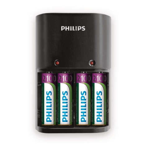 Philips SCB1490NB/12 - Φορτιστής μπαταρίας MULTILIFE 4xAA 2100 mAh 230V