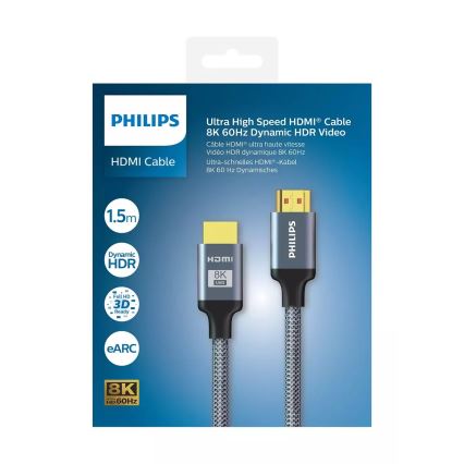 Philips SWV9115/10 - HDMI καλώδιο 1,5m γκρι