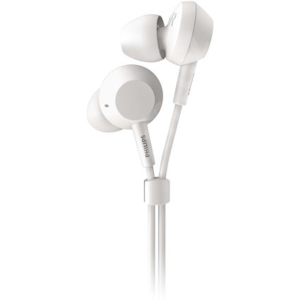 Philips TAE4105WT/00 - Earphones με μικρόφωνο JACK 3,5 mm λευκό