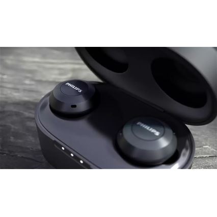 Philips TAT8505BK/00 - Ασύρματα ακουστικά IPX4 2x 55 mAh + 560 mAh μαύρο