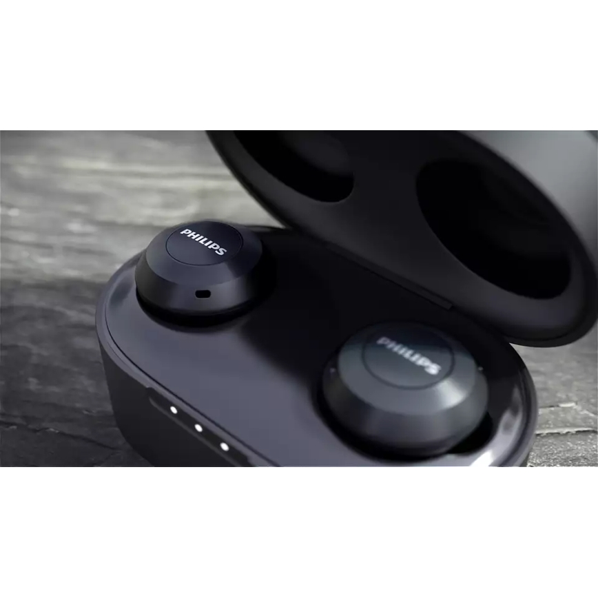 Philips TAT8505BK/00 - Ασύρματα ακουστικά IPX4 2x 55 mAh + 560 mAh μαύρο