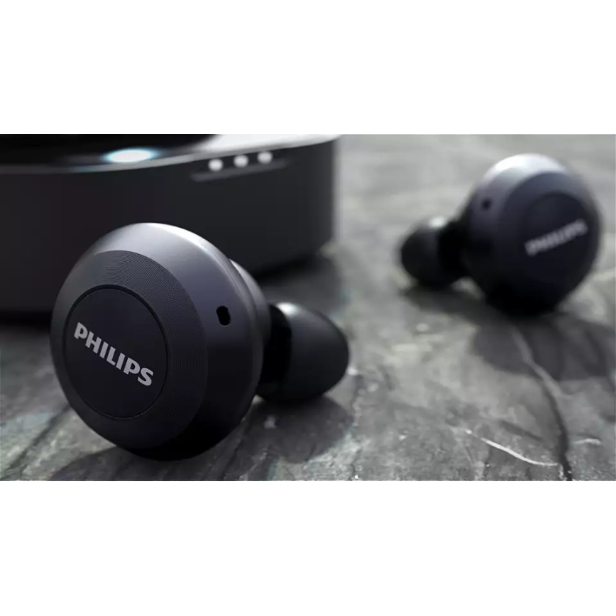 Philips TAT8505BK/00 - Ασύρματα ακουστικά IPX4 2x 55 mAh + 560 mAh μαύρο