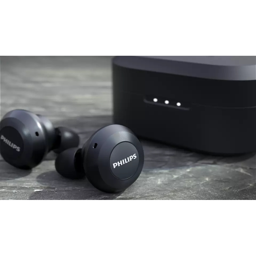 Philips TAT8505BK/00 - Ασύρματα ακουστικά IPX4 2x 55 mAh + 560 mAh μαύρο