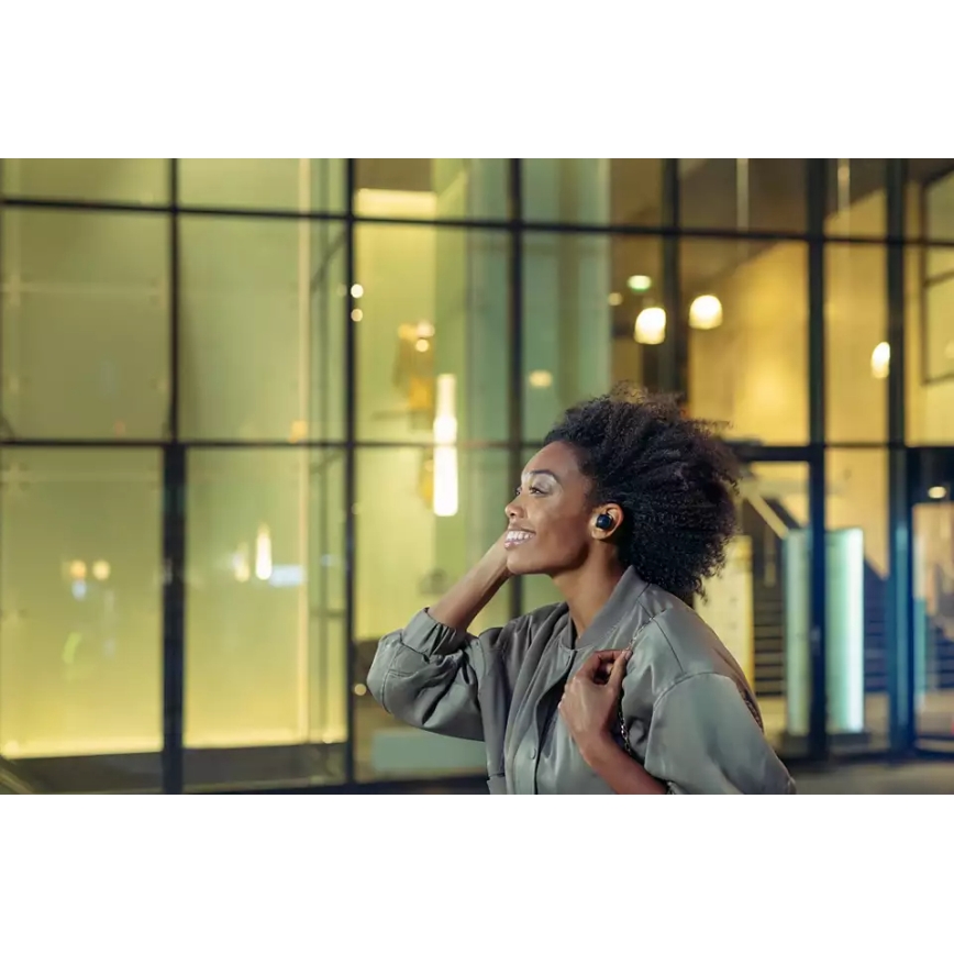 Philips TAT8505BK/00 - Ασύρματα ακουστικά IPX4 2x 55 mAh + 560 mAh μαύρο
