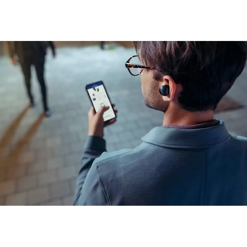 Philips TAT8505BK/00 - Ασύρματα ακουστικά IPX4 2x 55 mAh + 560 mAh μαύρο