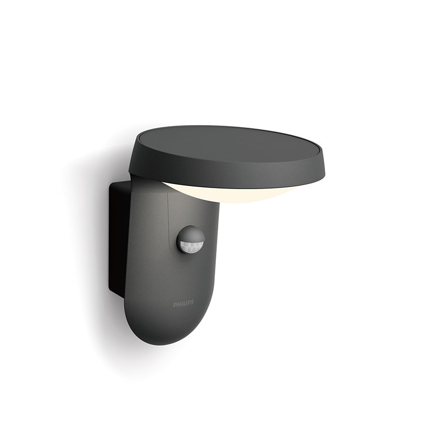 Philips - Εξωτερικό επιτοίχιο φωτιστικό LED με αισθητήρα LED/9W/230V 4000K IP44