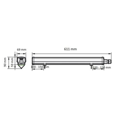 Philips - Τεχνικό LED φωτιστικό τύπου φθορισμού LEDINAIRE LED/15W/230V 60 cm IP66