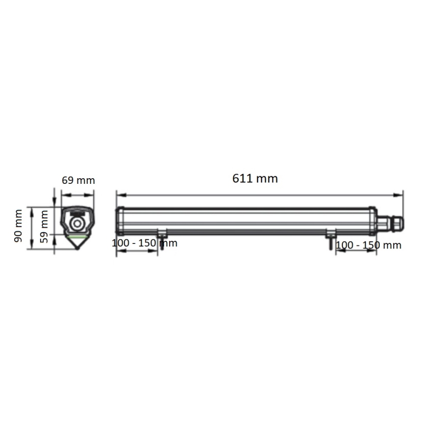 Philips - Τεχνικό LED φωτιστικό τύπου φθορισμού LEDINAIRE LED/15W/230V 60 cm IP66