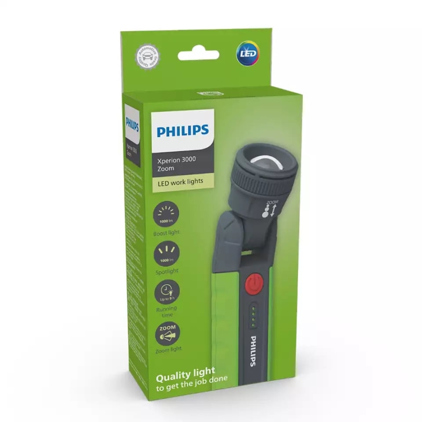 Philips X30ZOOMX1 - Επαναφορτιζόμενος LED φακός με ρύθμιση φωτεινότητας XPERION LED/6W/3,7V 1000 lm 2500 mAh IP54