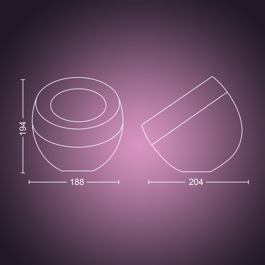 Philips - Επιτραπέζιο φωτιστικό LED RGB Dimmable Hue IRIS LED/8,2W/230V 2000-6500K λευκό