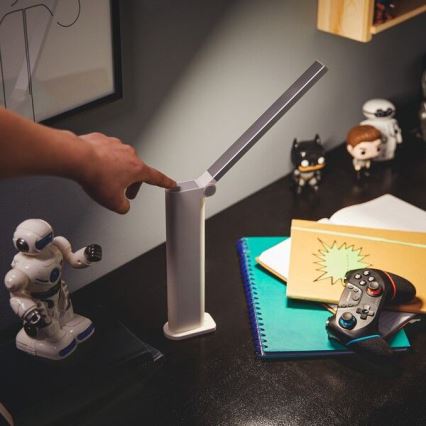 Philips - Φωτιστικό επιτραπέζιο LED με αφής και ρύθμιση φωτεινότητας AMBER LED/5W/5V 1800 mAh λευκό