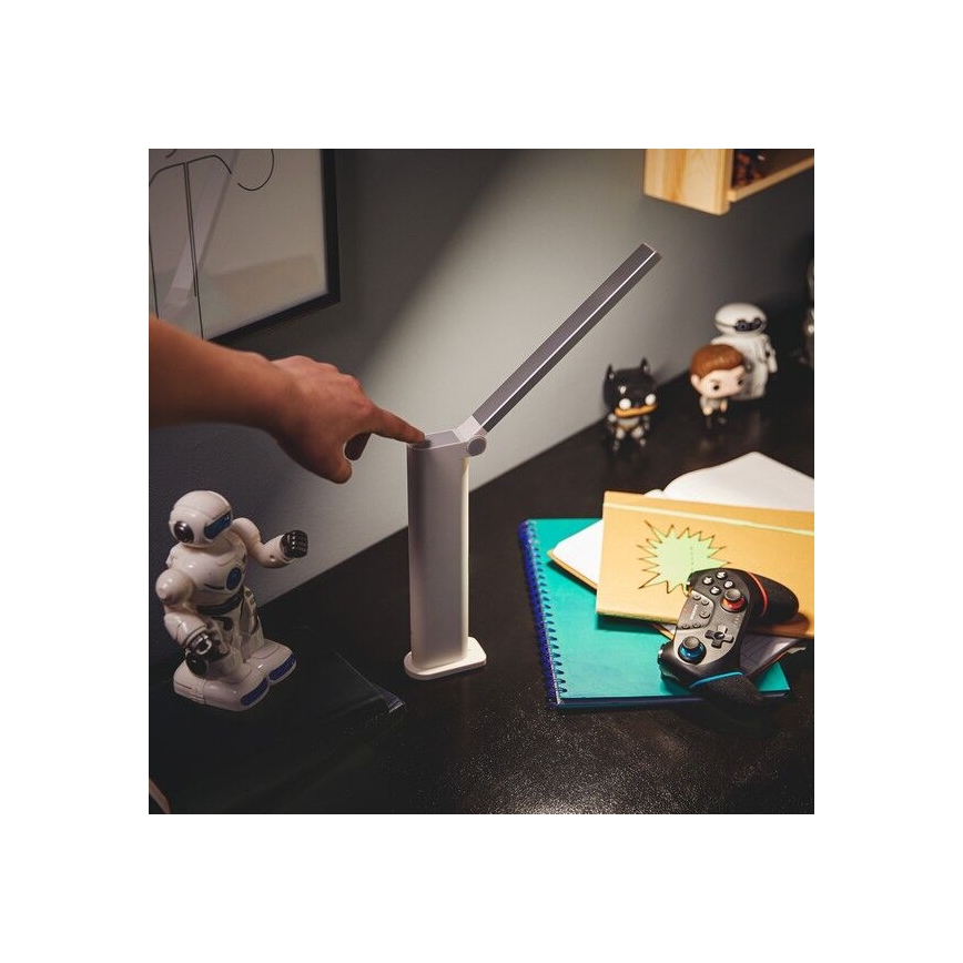 Philips - Φωτιστικό επιτραπέζιο LED με αφής και ρύθμιση φωτεινότητας AMBER LED/5W/5V 1800 mAh λευκό