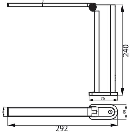Philips - Φωτιστικό επιτραπέζιο LED με αφής και ρύθμιση φωτεινότητας AMBER LED/5W/5V 1800 mAh λευκό