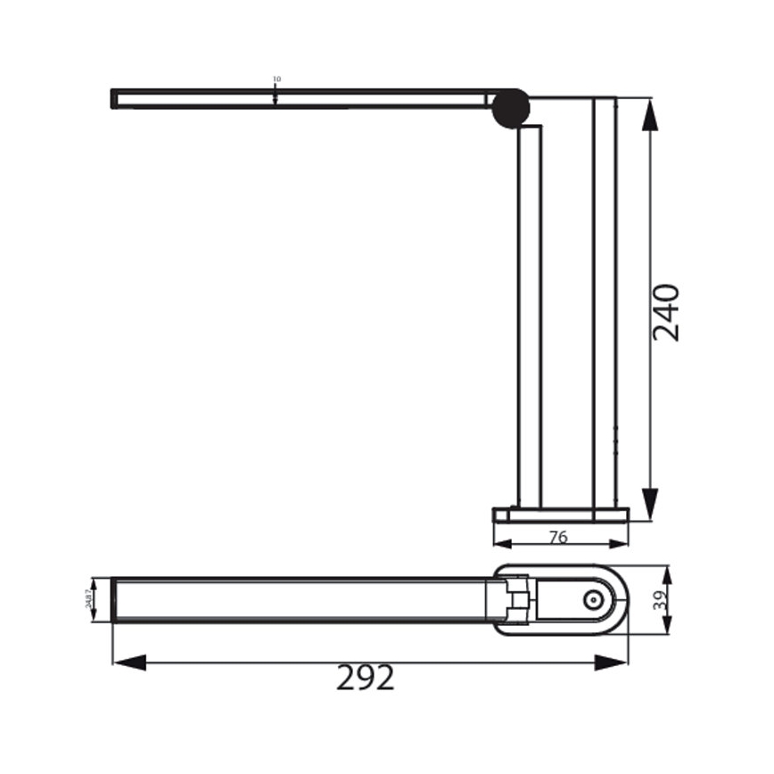 Philips - Φωτιστικό επιτραπέζιο LED με αφής και ρύθμιση φωτεινότητας AMBER LED/5W/5V 1800 mAh λευκό