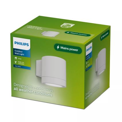 Philips - Επιτοίχιο φωτιστικό εξωτερικού χώρου FYLX 1xGU10/5W/230V λευκό IP44