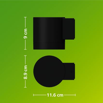 Philips - Επιτοίχιο φωτιστικό εξωτερικού χώρου FYLX 1xGU10/5W/230V μαύρο IP44