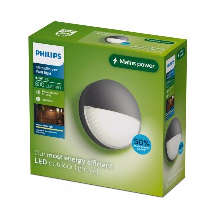 Philips - Επιτοίχιο φωτιστικό εξωτερικού χώρου LED CAPRICORN LED/4,3W/230V IP44