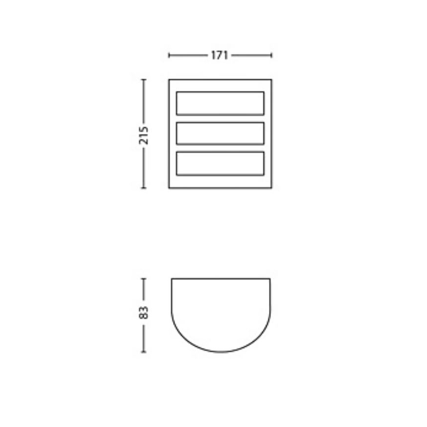 Philips - Επιτοίχιο φωτιστικό εξωτερικού χώρου LED PYTHON LED/3,8W/230V IP44