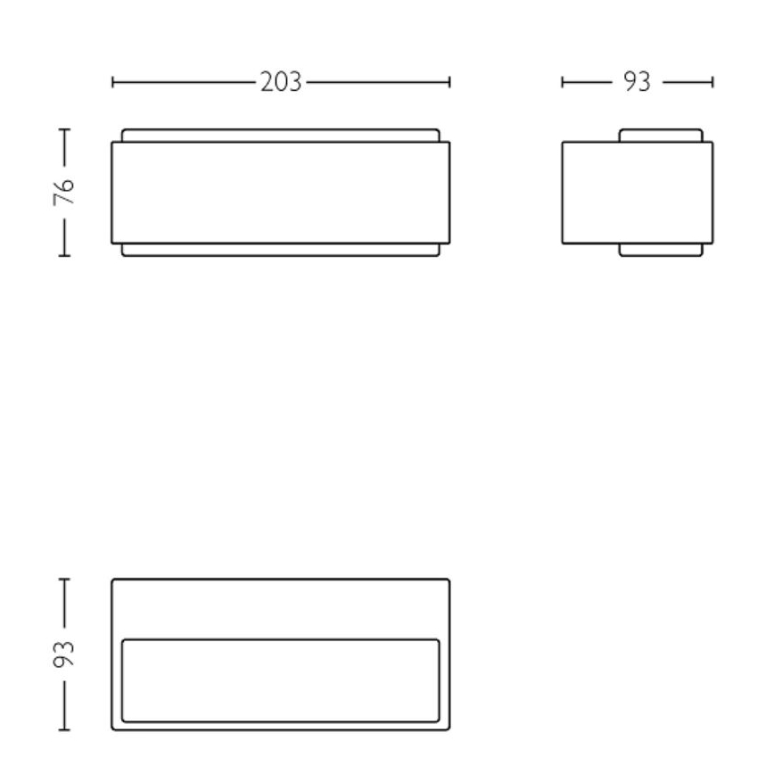 Philips - Επιτοίχιο φωτιστικό εξωτερικού χώρου LED STRATOSPHERE LED/3,8W/230V 2700K IP44