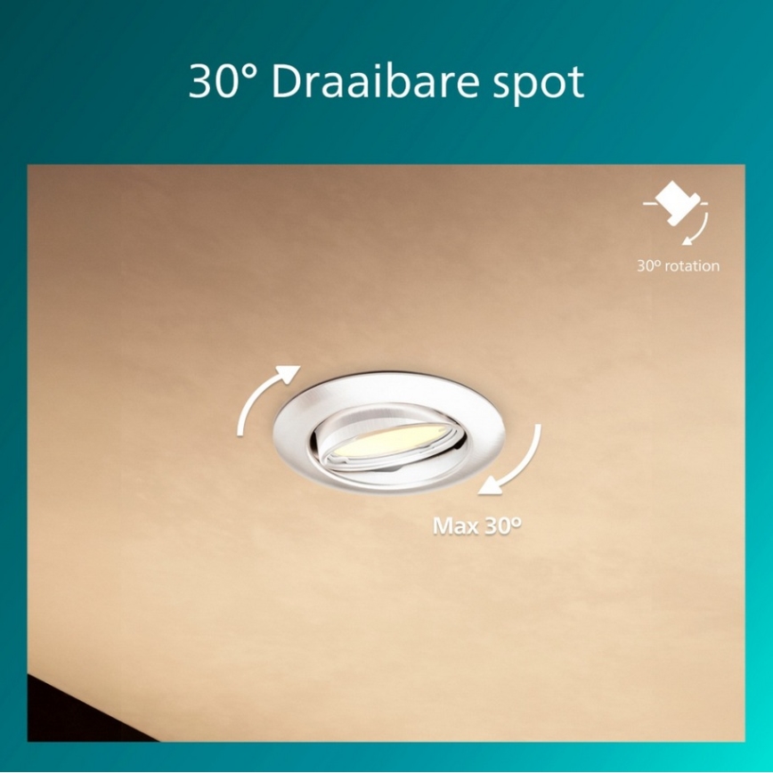 Philips - Εντοιχισμένο φωτιστικό οροφής PERIDOT 1xGU10/7W/230V λευκό