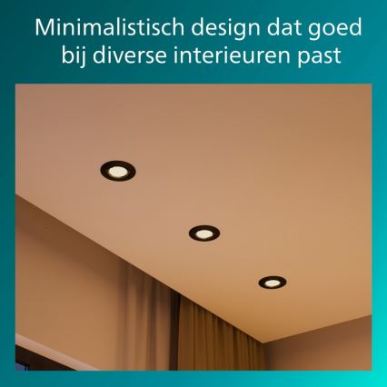 Philips - Εντοιχισμένο φωτιστικό οροφής PERIDOT 1xGU10/7W/230V μαύρο