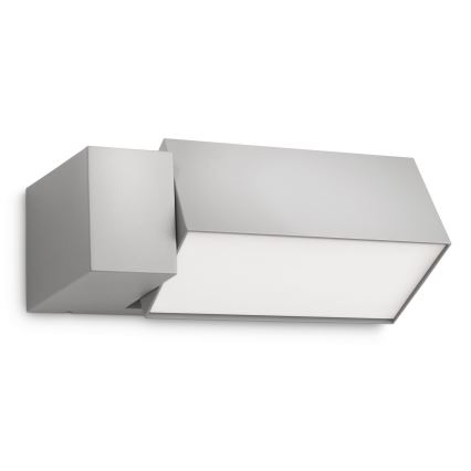 Philips - Εξωτερικό φωτιστικό τοίχου BORDER 1xE27/23W/230V IP44 γκρι
