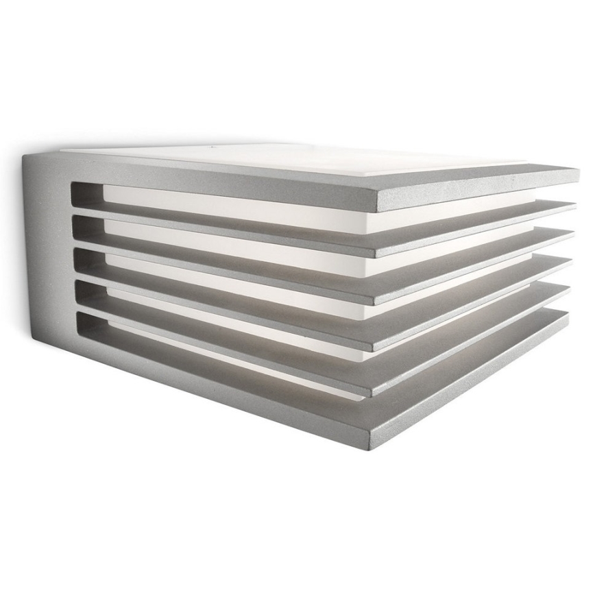 Philips - Εξωτερικό φωτιστικό τοίχου SHADES 1xE27/15W/230V IP44 γκρι