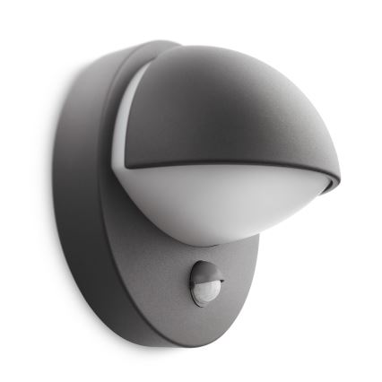 Philips - Εξωτερικό επιτοίχιο φωτιστικό με αισθητήρα JUNE 1xE27/12W/230V IP44