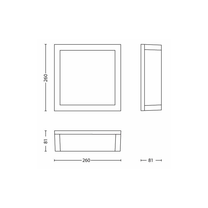 Philips - Εξωτερικό φωτιστικό οροφής SKIES 2xE27/14W/230V IP44 ανθρακί