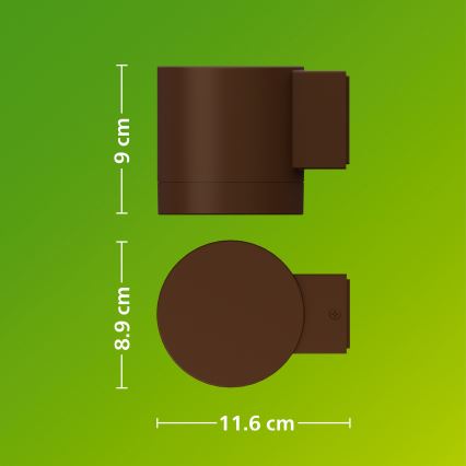 Philips - Εξωτερικό επιτοίχιο φωτιστικό FYLX 1xGU10/5W/230V καφέ IP44