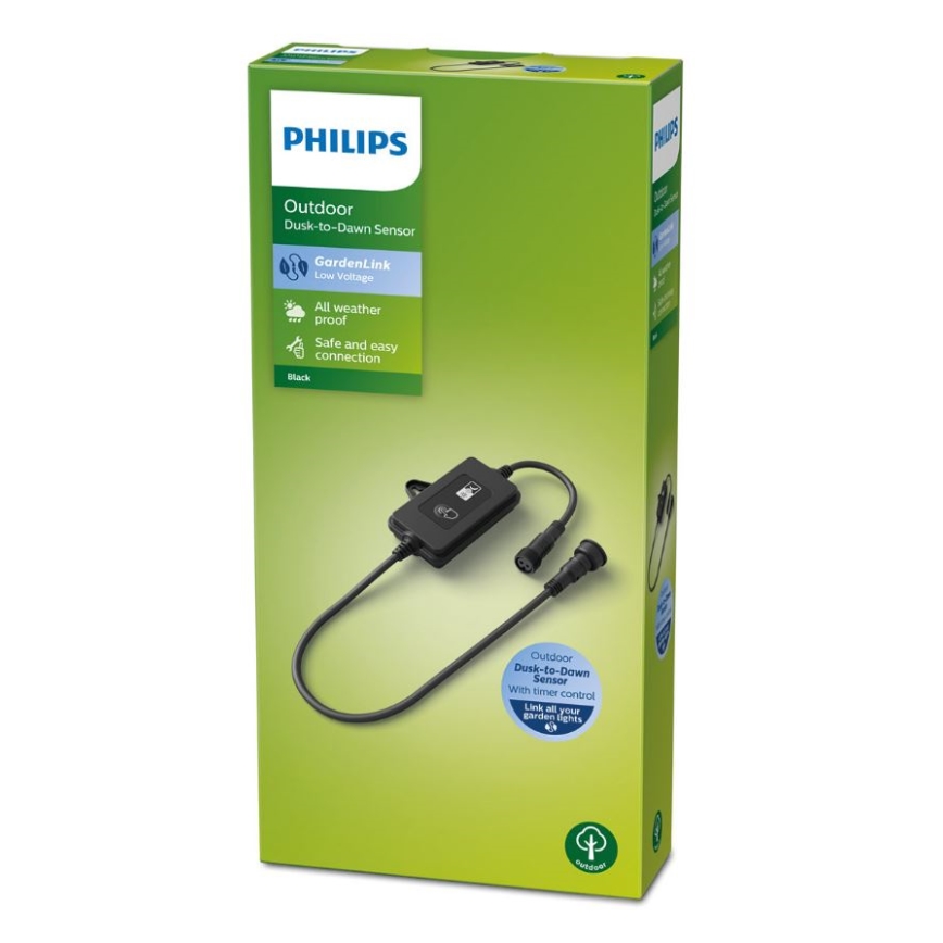 Philips - Εξωτερικός αισθητήρας λυκόφωτος με χρονοδιακόπτη IP44