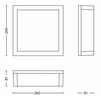 Philips - Εξωτερικό φωτιστικό οροφής SKIES 2xE27/14W/230V IP44 ανθρακί