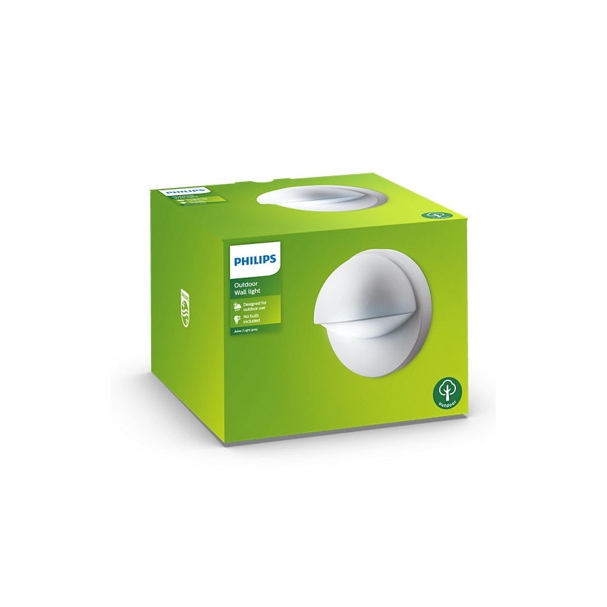Philips - Εξωτερικό φωτιστικό τοίχου JUNE 1xE27/12W/230V IP44