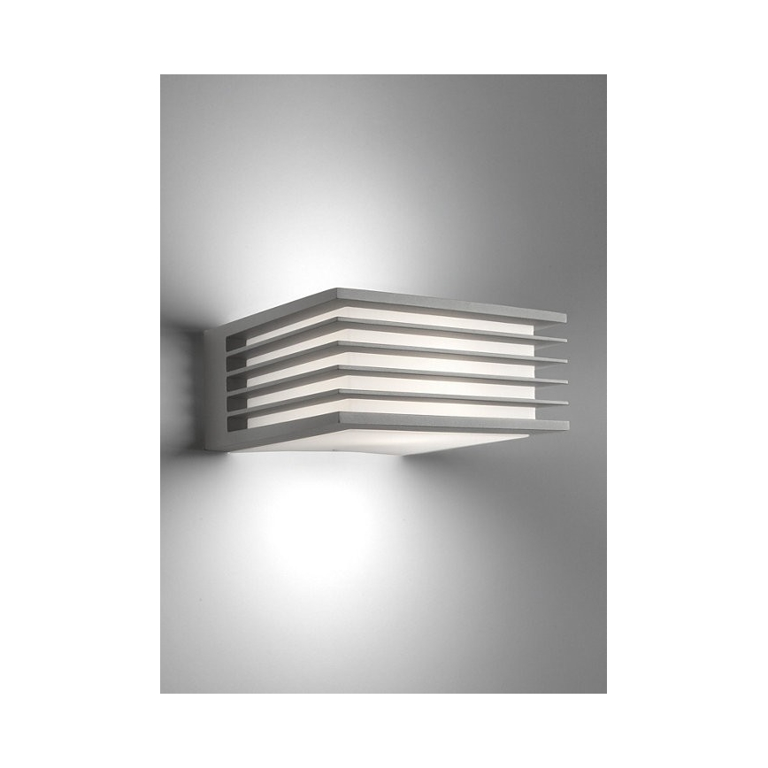 Philips - Εξωτερικό φωτιστικό τοίχου SHADES 1xE27/15W/230V IP44 γκρι