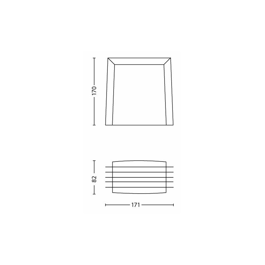 Philips - Εξωτερικό φωτιστικό τοίχου SHADES 1xE27/15W/230V IP44 γκρι