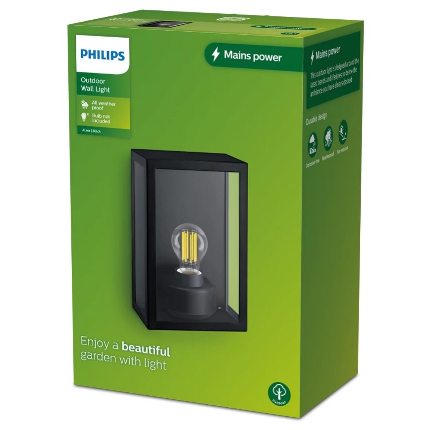Philips - Επιτοίχιο φωτιστικό εξωτερικού χώρου ALZOR 1xE27/25W/230V IP44