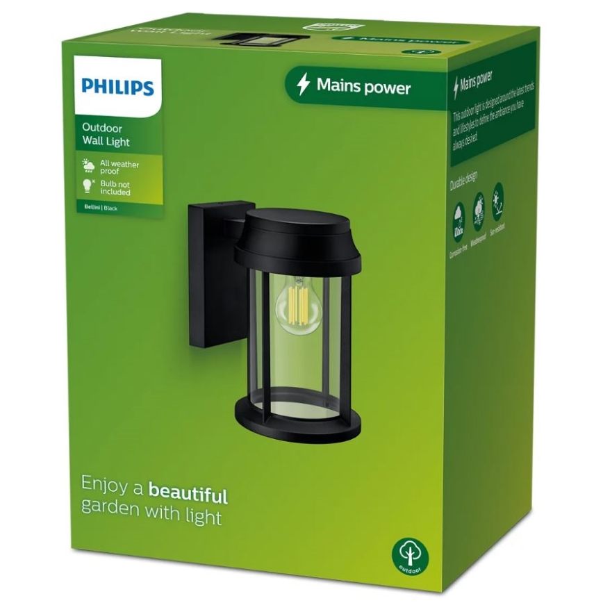 Philips - Επιτοίχιο φωτιστικό εξωτερικού χώρου BELLINI 1xE27/25W/230V IP44